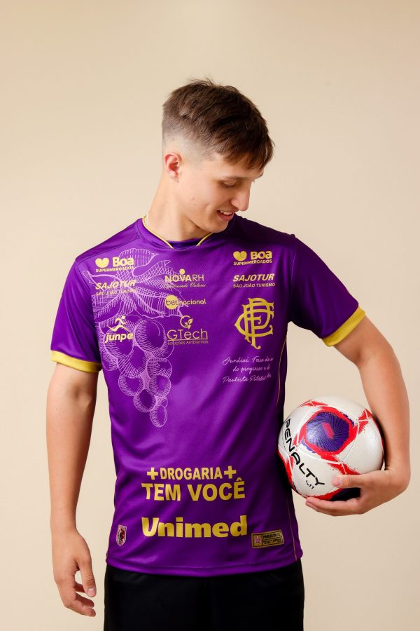 Camiseta Paulista de Jundiaí Roxa