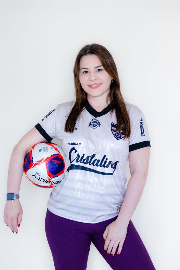 Camiseta de jogo Linense areia feminina