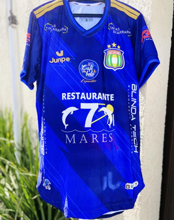 Camiseta de Jogo Profissional Azul São Caetano