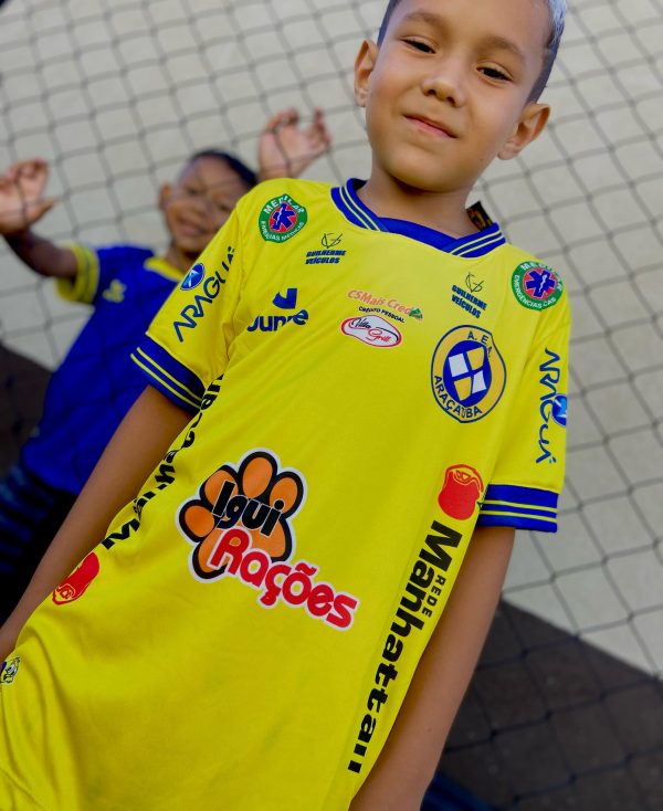 Camiseta de Jogo Infantil Amarela A.E.A 2025