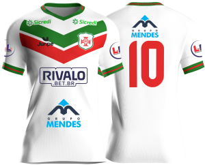 Camiseta Profissional de Jogo Branca Portuguesa Santista MODELO 2026